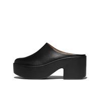 Fitflop Mules à Talons en Cuir Platfforms pour Femme, Tout Noir, 41 EU
