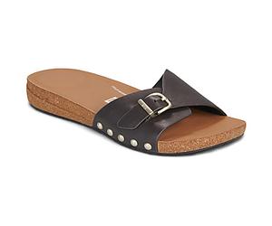 FitFlop Mules IQUSHION ADJUSTABLE BUCKLE LEATHER SLIDES in Marron 40