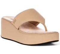 Fitflop Platfform Compensé Tongs Confortable Femmes Sandales en Beige 4 - 8