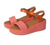 FitFlop Platfforms Sandales compensées tissées à bride de cheville pour femme, Satsuma/Pinkperfect Mix, 41 EU