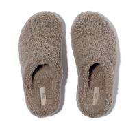 Fitflop Sabots Shuv en Peau de Mouton bouclée pour Femme, Taupe, 43 EU