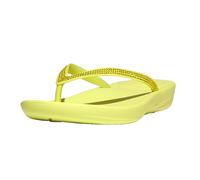 FitFlop Sandales compensées Iqushion Sparkle pour femme, vert citron ensoleillé, pointure 35