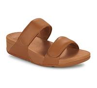 FitFlop Sandales compensées Lulu Adjustable Leather Slides in Marron 40