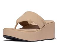FitFlop Sandales compensées Platfforms pour femme, Beige classique, 42 EU