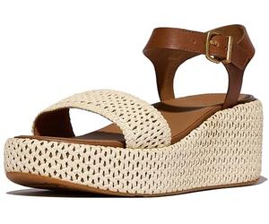 Fitflop Sandales compensées tissées à Plateformes JG1 Taille 36 Couleur Tan_Ivory