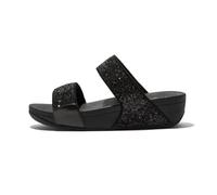 FitFlop Sandales d'été Lulu à paillettes pour femme - Légères et confortables avec soutien naturel de la voûte plantaire, Noir, 41 EU
