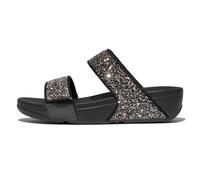 FitFlop Sandales d'été Lulu à paillettes pour femme - Légères et confortables avec soutien naturel de la voûte plantaire, Noir, 40 EU