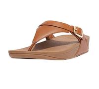 Fitflop Femme Lulu Adjustable Leather Toe-Post Sandals cale, Bronzage Clair, 37 EU