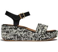 FitFlop Sandales FitFlop Platforms tissées Compensées à lanières chevilles noires