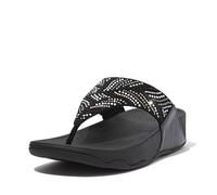 Fitflop Femme Lulu Crystal-Mix Toe-Post Sandals, Noir, 38 EU