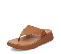Fitflop Femme F-Mode Sandales Plates en Cuir, Bronzage Clair, 37.5 EU
