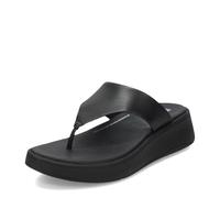 Fitflop Femme F-Mode Sandales Plates en Cuir, Tout Noir, 38.5 EU