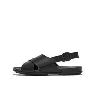 Fitflop Sandales plates Gracie à bretelles croisées pour femme, tout noir, 36 EU