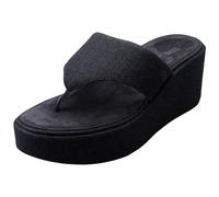 FitFlop Sandales Wedge Plateforme Femme Bleu Marine - 39 EU