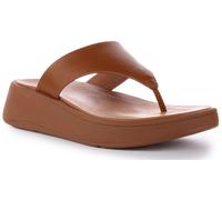 Fitflop Femme F-Mode Sandales Plates en Cuir, Bronzage Clair, 39 EU