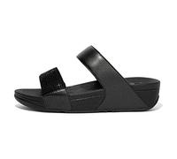 Fitflop Femme Toboggan orné de Cristaux Lulu Sandale cale, Tout Noir, 40 EU