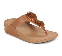 FitFlop FitFlop Brown Lulu Marbled Stone Toe Post Sandals