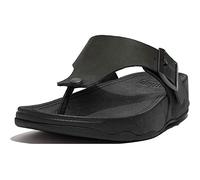Fitflop Homme Trakk II Mens Buckle Leather Toe-Post Sandals Tongues, Noir, 42 EU
