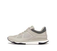Fitflop Vitamin Ffx Baskets de Sport en Nubuck pour Homme, Gris Argile, Blanc Urbain, 43.5 EU