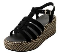 FitFlop Wedge Sandales Plateforme Tressure Graphique Noir Femme - 41 EU