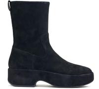 Fitflop Women's F-luma Stretch Suede Demi-Wedge Mid-Calf Boots Ankle, tout noir, 38 EU