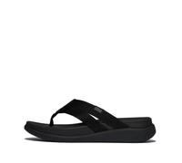 Fitflop Women's F-Mode Go Webbing Flatform Strappy Flip-Flops, Noir, 42 EU