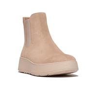Fitflop Women's F-Mode Suede Flatform Chelsea Boots, Beige classique, 40 EU