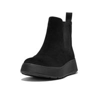 Fitflop Femme F-Mode Suede Flatform Chelsea Boots Bottine, Tout Noir, 40 EU