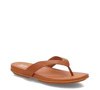Fitflop Femme Gracie Leather Flip-Flops Sandale Plate, Light Tan, 43 EU