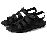 Fitflop Femme Gracie Rubber-Buckle Leather Fisherman Sandals pêcheur, Noir, 39 EU Étroit