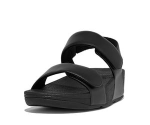 Fitflop Women's Lulu Adjustable Leather Back-Strap Sandals, tout noir, 40 EU