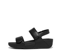 Fitflop Femme Lulu Adjustable Leather Back-Strap Sandals Plate, Tout Noir, 42 EU