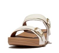 Fitflop Women's Lulu Adjustable Leather Slides Sandal, blanc, 42 EU