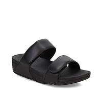 FitFlop Women's Lulu Adjustable Leather Slides Sandal, tout noir, 40 EU