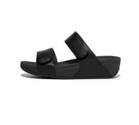 Fitflop Women's Lulu Adjustable Leather Slides Sandal, tout noir, 43 EU