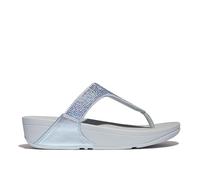 Fitflop Femme Lulu Crystal Embellished Toe-Post Sandals, Bleu, 37 EU