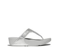 Fitflop Femme Lulu Crystal-Mix Toe-Post Sandals, Argenté, 39 EU