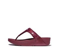Fitflop Women's Lulu Crystal-Mix Toe-Post Sandals, rhubarbe, 37 EU