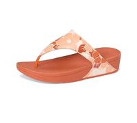 Fitflop Women's Lulu Flowerz Leather Toe-Post Sandals, pêche, 43 EU
