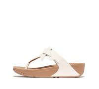 Fitflop Women's Lulu Folded-Knot Leather Toe-Post Sandals, Blanc urbain, 39 EU