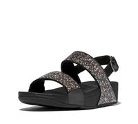 Fitflop Femme Lulu Glitter Back-Strap Sandals cale, Noir pailleté, 37 EU