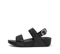Fitflop Femme Lulu Glitter Back-Strap Sandals cale, Noir pailleté, 41 EU