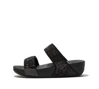 Fitflop Femme Lulu Glitter Slides Sandale cale, Noir pailleté, 40 EU