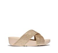 Fitflop Women's Lulu Glitterdust Cross Slides Sandal, doré, 41 EU