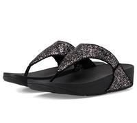 Fitflop Sandales femme Lulu – paillettes multicolores, bride entre les orteils – Noir 41 EU