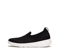 Fitflop Women's Super-q Knit Slip-ons Sneaker, Noir, 41 EU