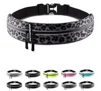 Fitgriff® Ceinture Running - Banane Porte Telephone Sport (pour Tous Smartphones) - pour Course a Pied, Jogging, Sport - Femme et Homme (Leopard, 85-120cm Tour de Taille)