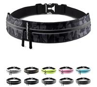 Fitgriff® Ceinture Running - Banane Porte Telephone Sport (pour Tous Smartphones) - pour Course a Pied, Jogging, Sport - Femme et Homme (Camo-Black, 85-120cm Tour de Taille)