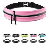 Fitgriff® Ceinture Running - Banane Porte Telephone Sport (pour Tous Smartphones) - pour Course a Pied, Jogging, Sport - Femme et Homme (Pink, 85-120cm Tour de Taille)