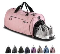 Fitgriff® Sac de Sport Homme & Femme V1 - Sacs de Voyage avec Compartiments Chaussures et Humide, pour Gym, Fitness, Weekend - Duffel Bag (Pink, 58 x 31 x 31 cm (Medium))